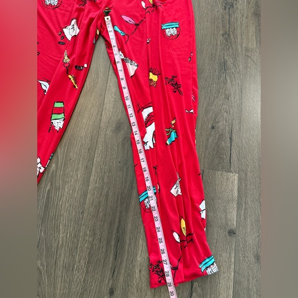 Kate Spade Red Winter Print Pajama Set Size Large - Picture 6 of 10